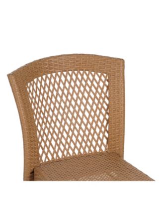 Streamdale Stackable Rattan Patio Chairs - Set of 2