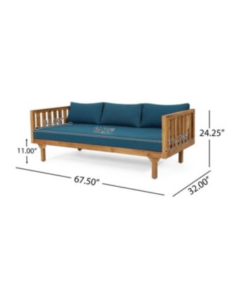 Streamdale Acacia Wood 3-Seater Daybed & Coffee Table Set
