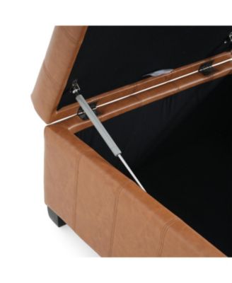 Tufted Waffle Stitch Storage Ottoman - 31" x 31"