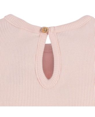 Baby Girls Crystal Pink Bodysuit and Shorts Set, 2-Pack