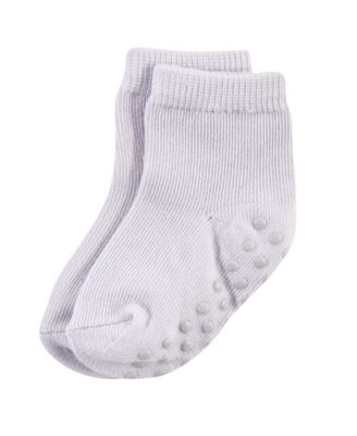 12Pk Natural Non Skid Socks
