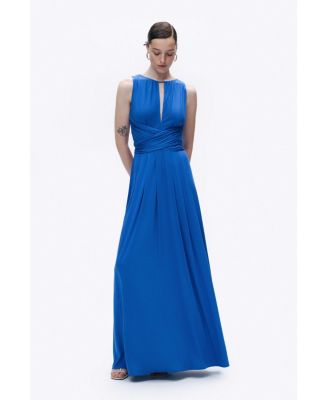 Women's Maxi Dress with Belt Detail