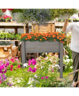 Raised Garden Bed, Elevated Wooden Planter Box