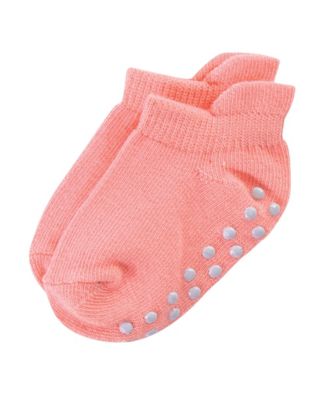 Toddler Girls Safe Step Natural Cotton Socks with Non Skid Soles