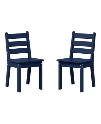 Outdoor HDPE Kids Plastic Toddler Dining Chair (Set of Two)
