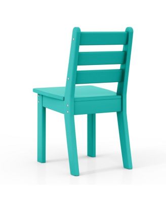 Outdoor HDPE Kids Plastic Toddler Dining Chair (Set of Two)