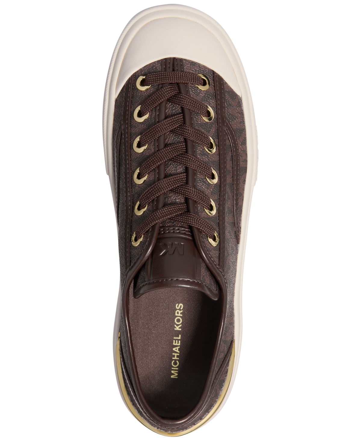 Shop Michael Kors Michael  Women's Jude Lace-up Sneakers In Brown