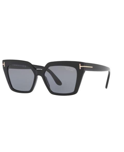 Женские солнцезащитные очки Tom Ford Winona Polarized Sunglasses, TR001637, цвет: Чёрный блестящий