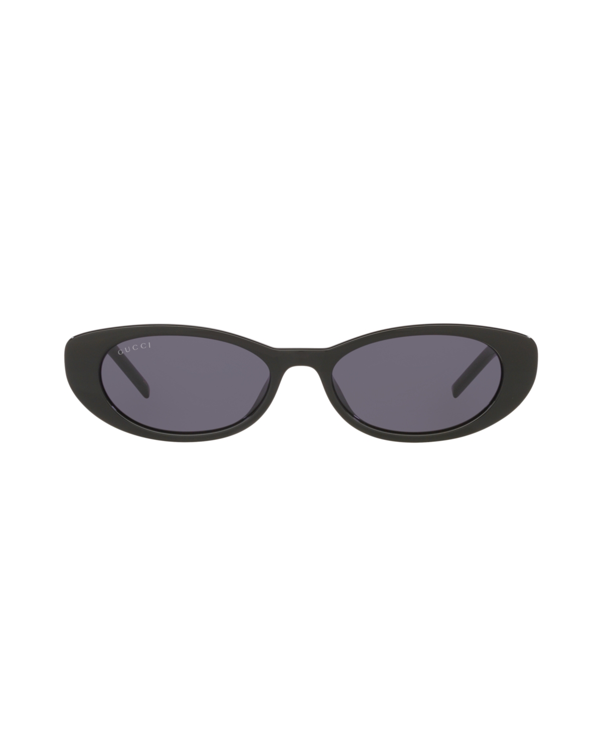 Gucci Oval-frame Sunglasses In Black Shiny