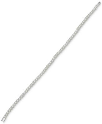 Crystal Skinny Foldover Clasp Tennis Bracelet