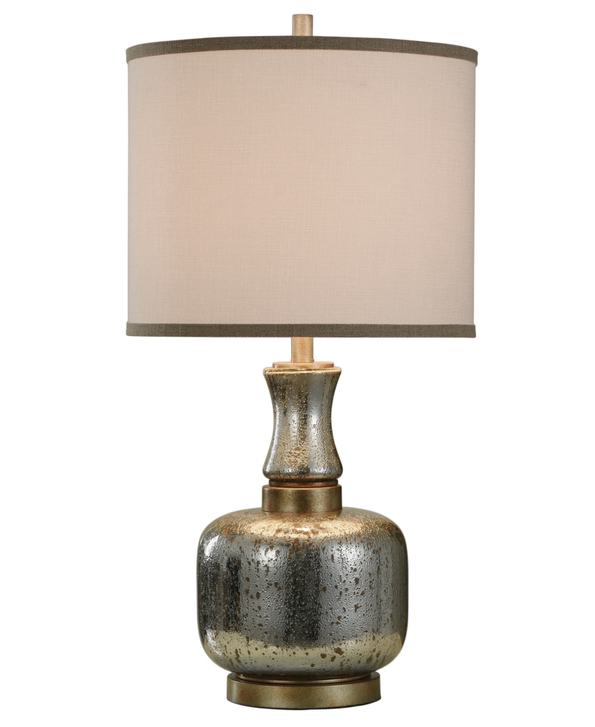 Shop Stylecraft Home Collection 32" Eirian Glass Table Lamp In Silver