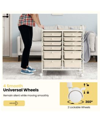12 Drawers Rolling Cart Storage Scrapbook Paper Studio