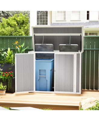 4.7 x 2.5FT Outdoor Storage Shed for Trash Cans, Lockable,