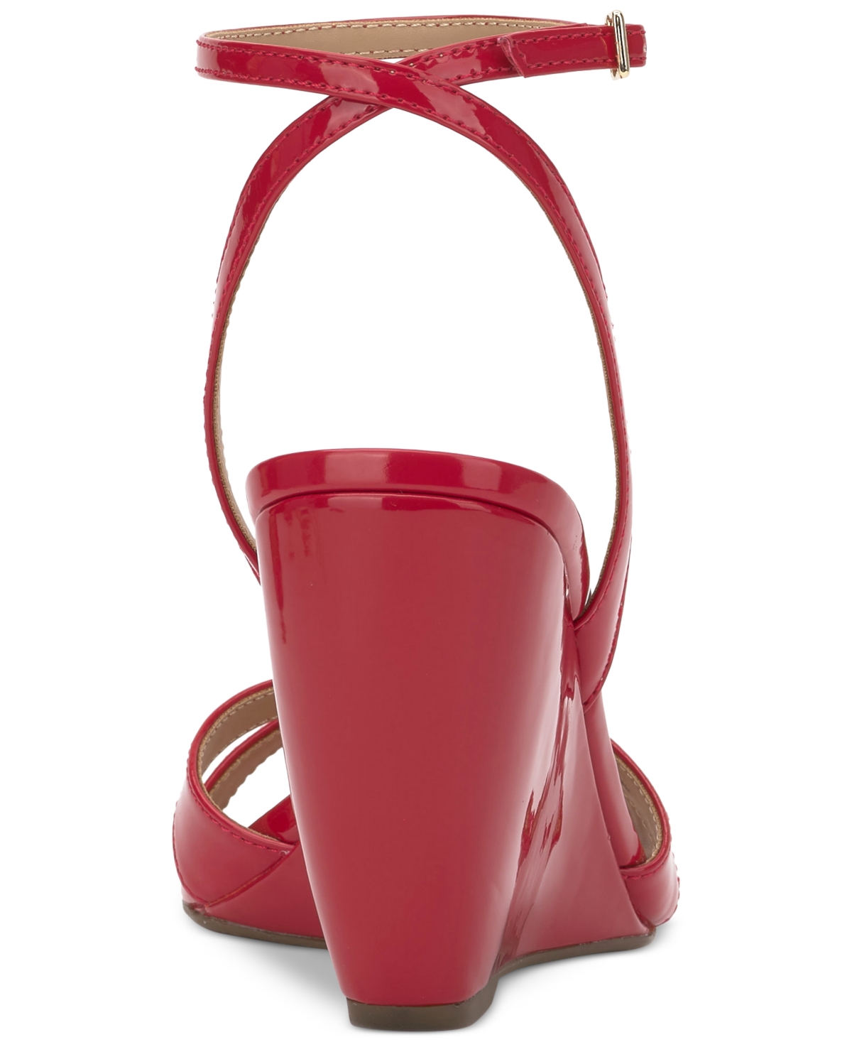 Inc International Concepts Women's Camlyn Wedge Sandals, Exclusively At Macy's In Red Patent