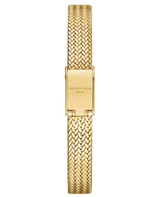 Mini Oval Women's Gold Tone Stainless Steel Bracelet Watch 22mm