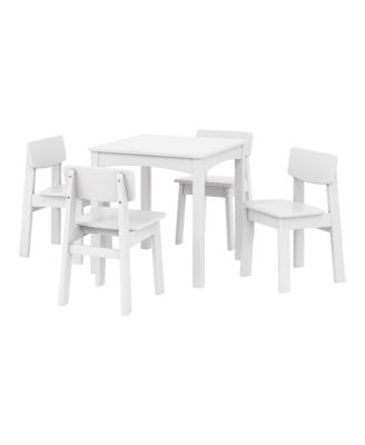 Kids 5-Piece Modern HDPE Dining Table and Chairs Set