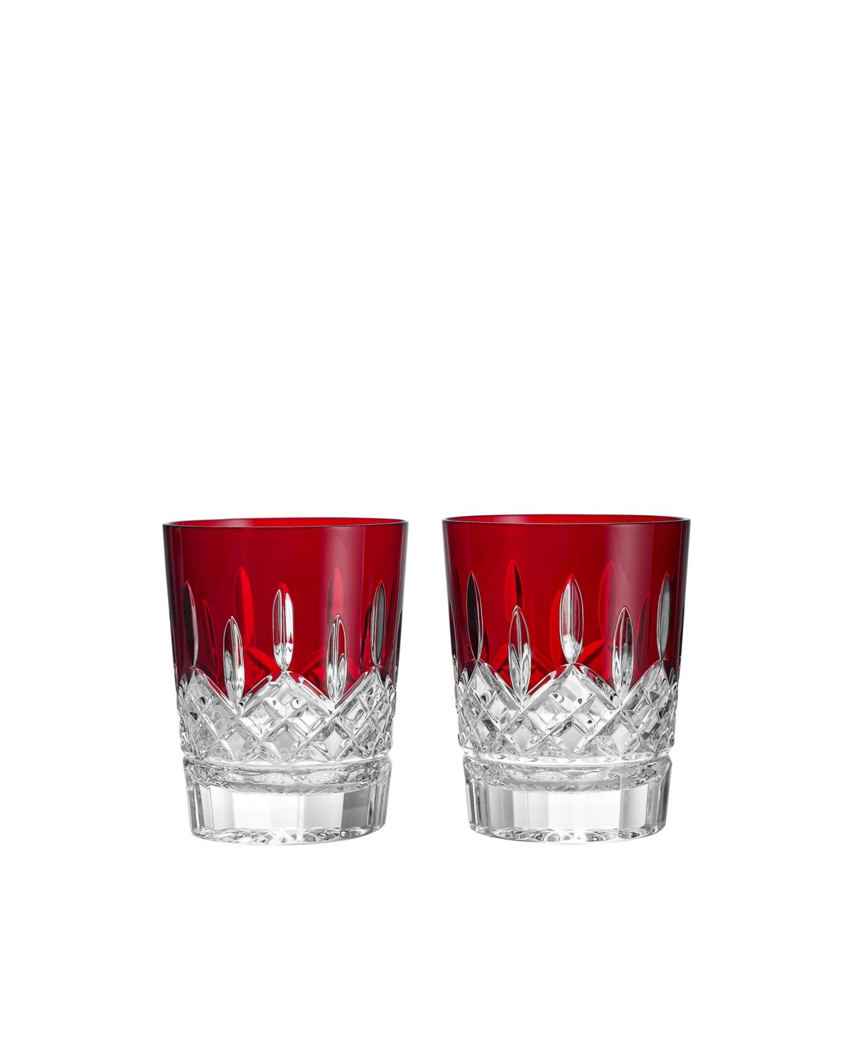 Waterford Lismore Red Double Old Fashioned Glasses, Set Of 2 In Red