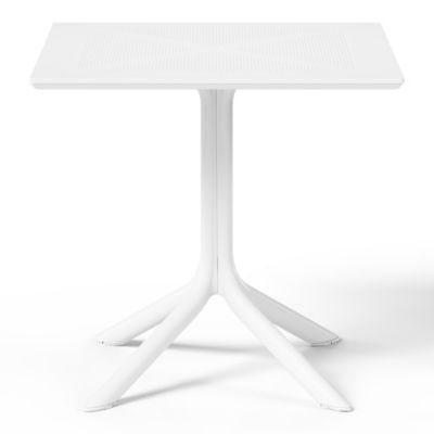 5-Piece Modern Patio Square Dining Table Set with Stackable Patio Dining Chairs