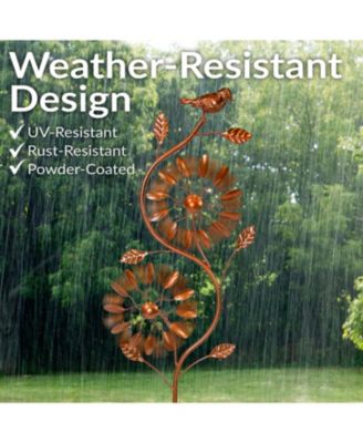 48" Powder-Coated Iron Twirling Twigs Wind Spinner