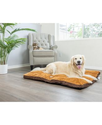 M05HKF/ZS-XL Extra Large Pet Bed Mat With Poly Fill Cushion In Mocha & Earth Brown