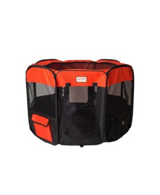 PP002R-M Portable Pet Playpen - Black and Red Combo