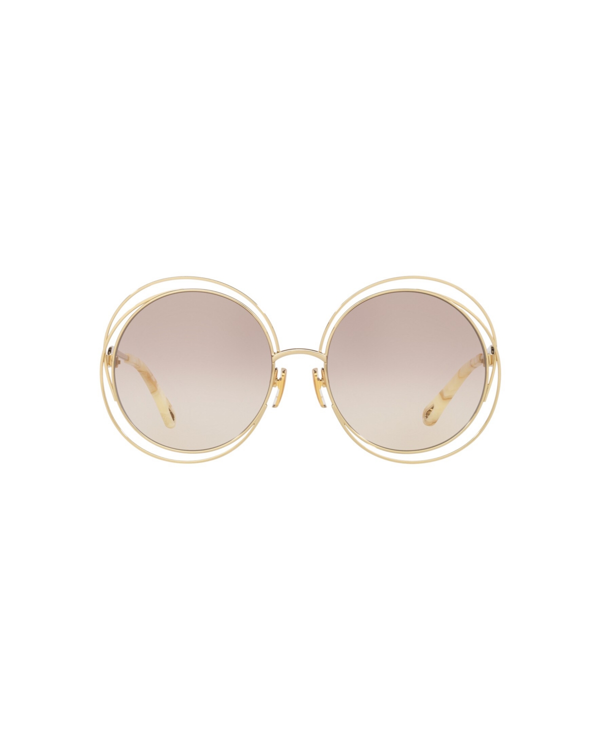 Chloé Womens Gold Ch0045s Round-frame Metal Sunglasses In Gold Shiny