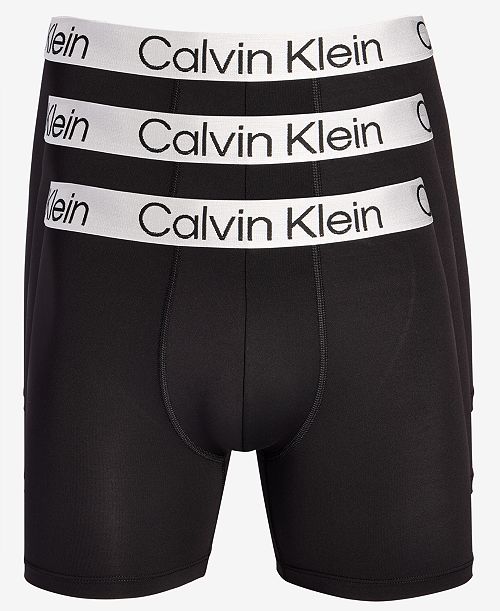 alfani Calvin Klein Men's 3-Pk. Chromatic Brushed Micro Boxer Briefs Men's Fashion & Accessories