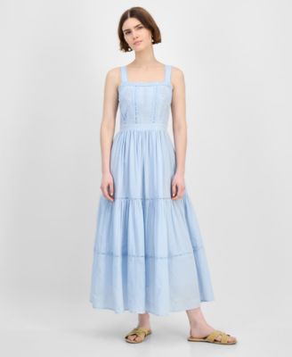 And Now This - Women's Embroidered Cotton Maxi Dress, Exclusively at Macy's