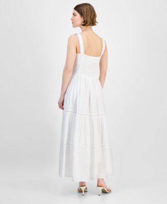 Women's Embroidered Cotton Maxi Dress, Exclusively at Macy's