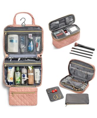 Travel Trio: Jewelry, Makeup & Toiletry Set - Navy