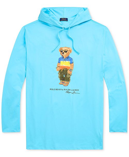 alfani Polo Ralph Lauren Men's Big & Tall Polo Bear Jersey Hooded T-Shirt Men's Fashion & Accessories