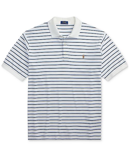 alfani Polo Ralph Lauren Men's Big & Tall Striped Soft Cotton Polo Shirt Men's Fashion & Accessories