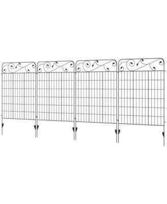 4 Pack Steel Foldable Fence Trellis Panel Animal Barrier
