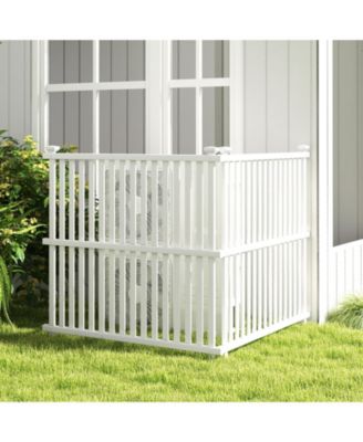 Air Conditioner Fence Panel with Metal Ground Stakes for Outside