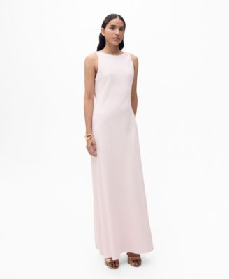 Women's Open Back Satin Dress