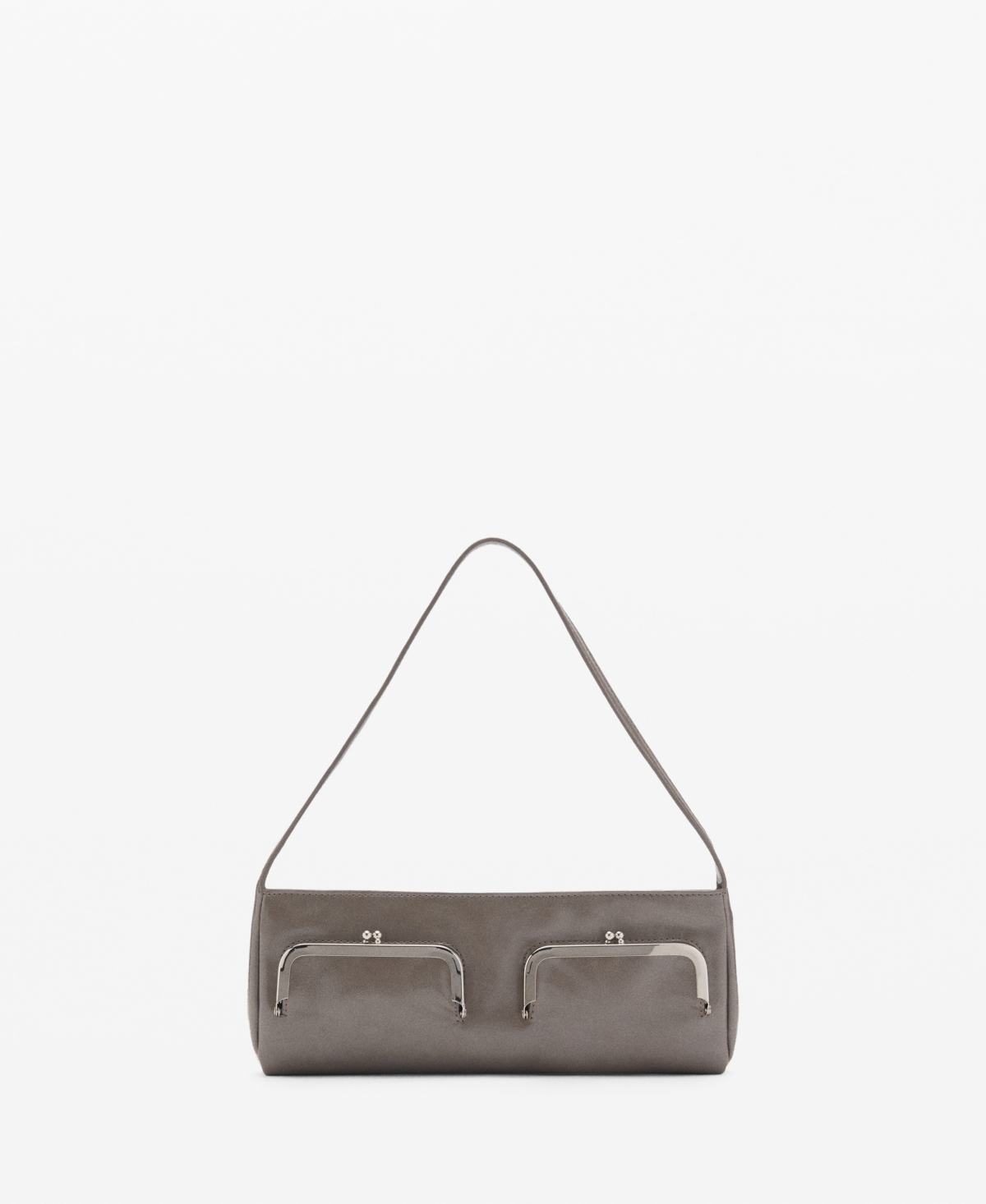 Mango Women's Pochette Pockets Shoulder Bag In Grey