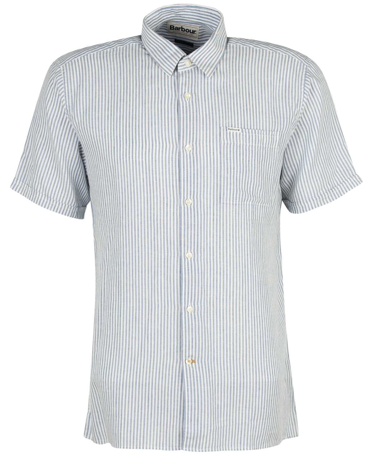 BARBOUR MEN'S DEERPARK SHORT SLEEVE STRIPED BUTTON-FRONT SHIRT 