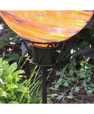 Outdoor In-Ground Steel Gazing Globe Stand – 24"