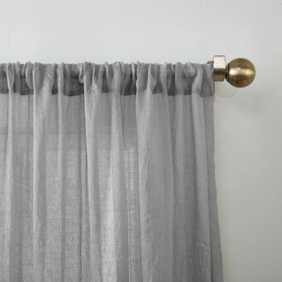 No. 918 Silvia Crushed Texture Semi-Sheer Rod Pocket Curtain Panel