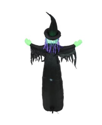 Outdoor Wendolyn the Wicked Witch Self-Inflating Halloween Inflatable Yard Decoration with LED Lights and Built-In Fan - 5'