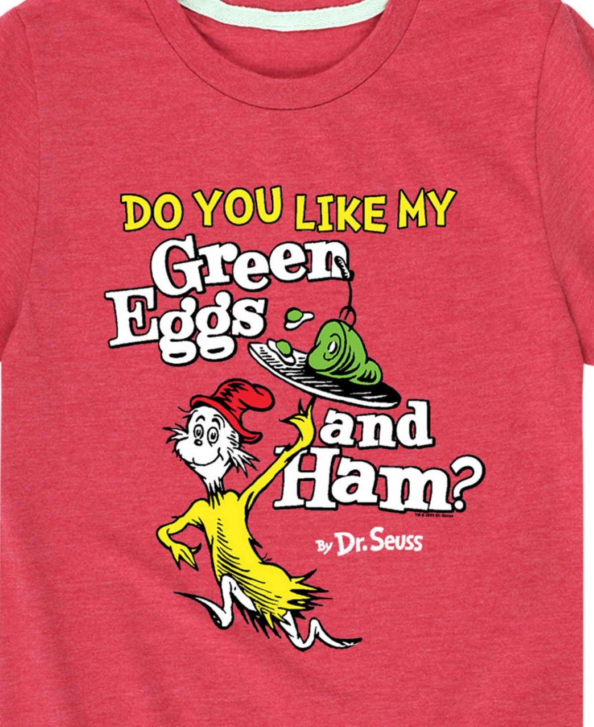 Hybrid Big Boys Dr. Seuss Green Eggs Ham Graphic T-shirt In Red