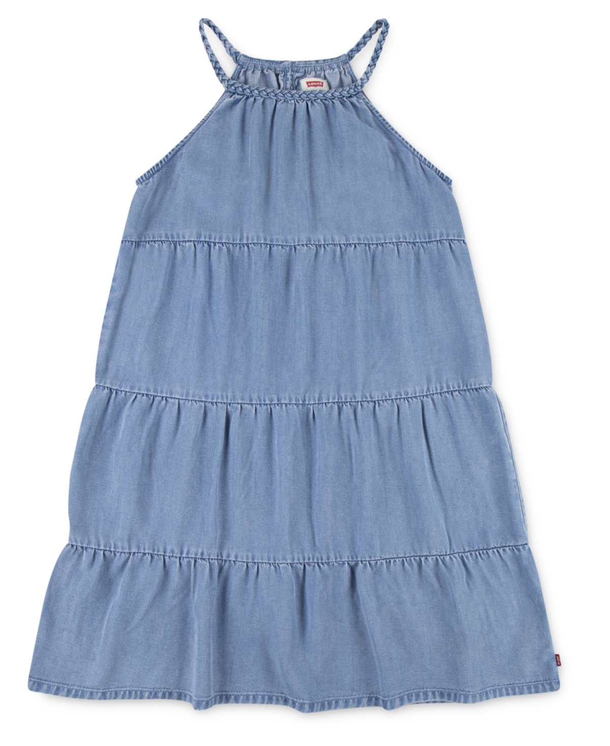 LEVI'S BIG GIRLS HALTER TIERED DRESS 