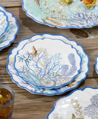 Blue Lagoon Melamine 4-Pc. Salad Plates, Service For 4