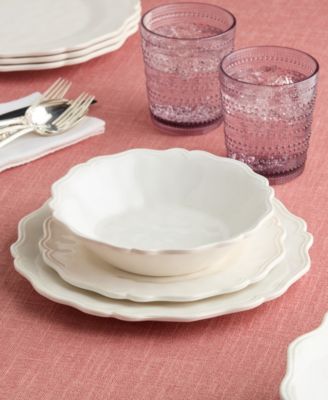 Isabella Crackle Melamine Dinner Plates, Set of 4
