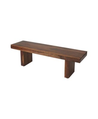 Modern Chunky Solid Wood Bench – Stylish Seating for Living Room & Entryway