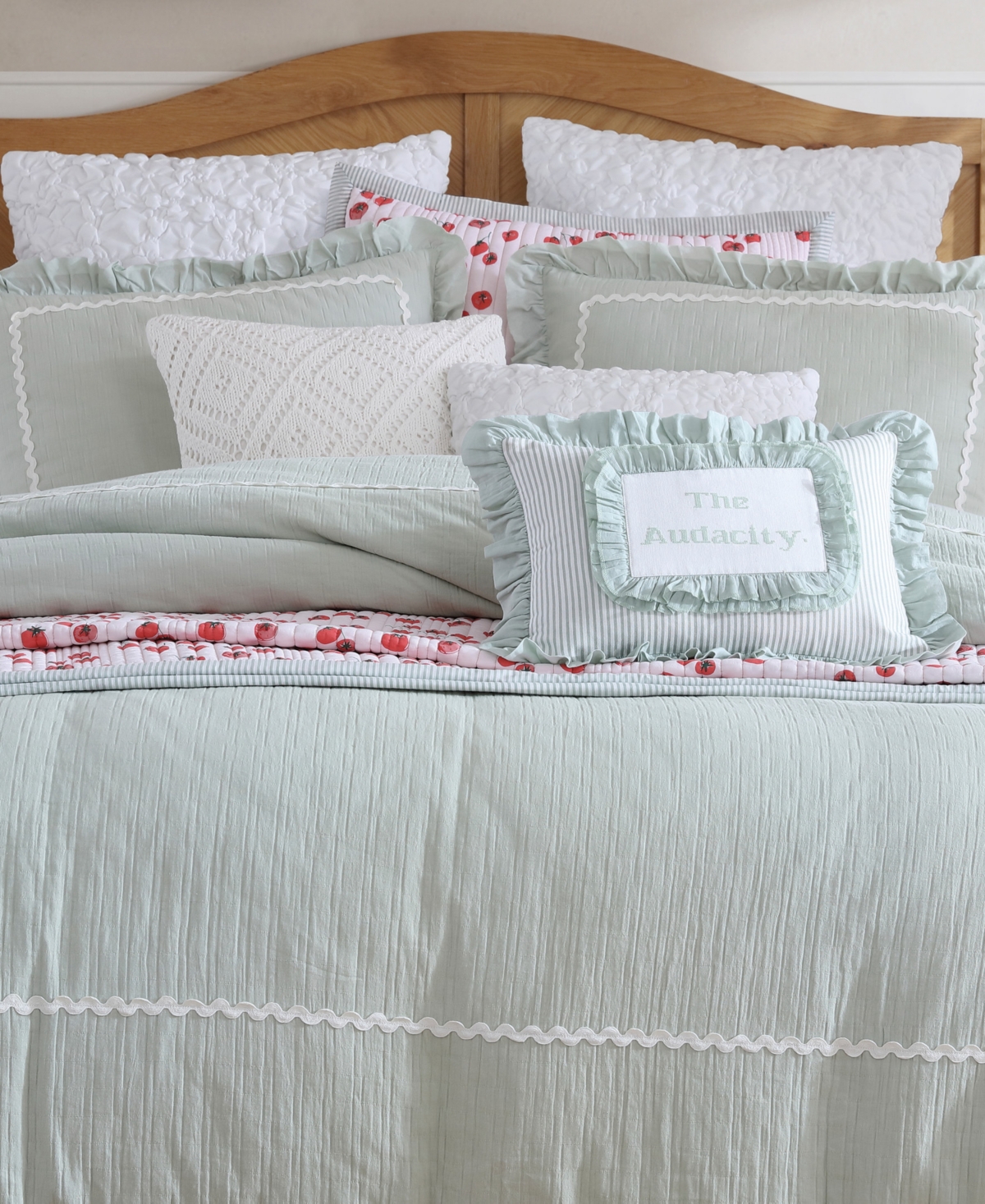 Chf Rene Ruffle 3-pc. Comforter Set, King In Green