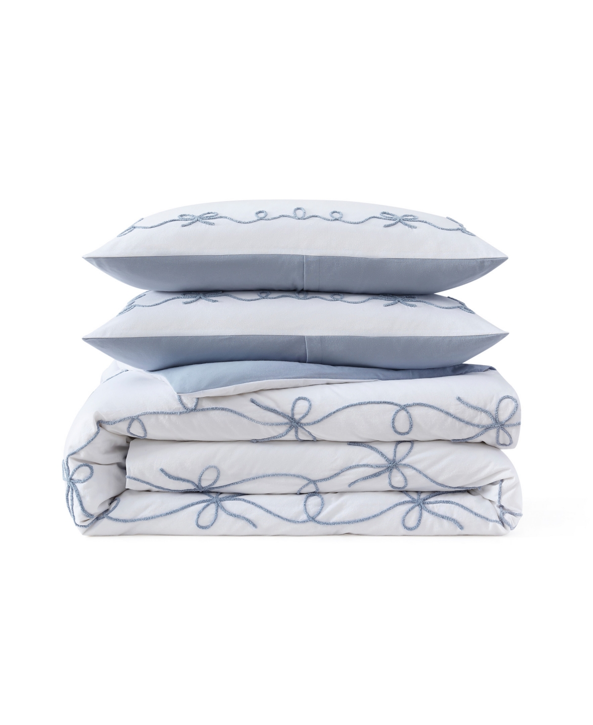 Peri Home Sasha Bows 2-pc. Comforter Set, Twin In Blue
