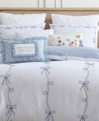 Sasha Bows 3-Pc. Duvet Cover Set, Full/Queen
