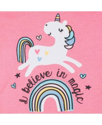 Toddler Girls 4-Piece Snug Fit Cotton Pajamas, Rose, 3T