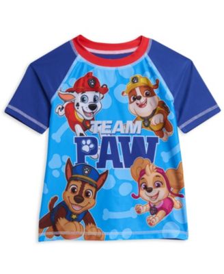 Boys Pullover Rash Guard and Swim Trunks Outfit Set